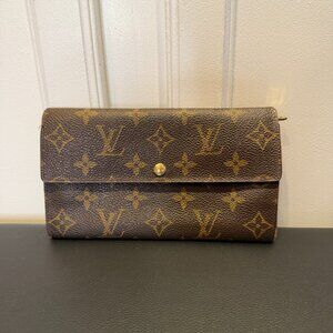 Authentic Louis Vuitton Portefeuil Sara Bi-fold Long Mono Wallet COA incl.